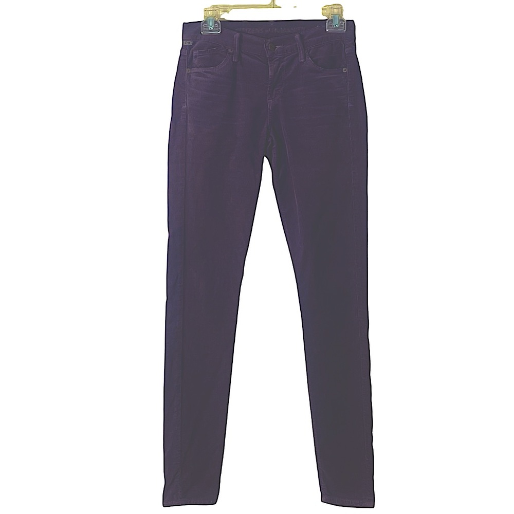 Citizens of Humanity Avedon low rise Skinny Leg Soft Corduroy Purple Jeans.